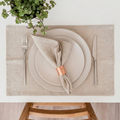 Wave Luxury Embroidered Table Linen Collection – 100% Egyptian Cotton & Linen