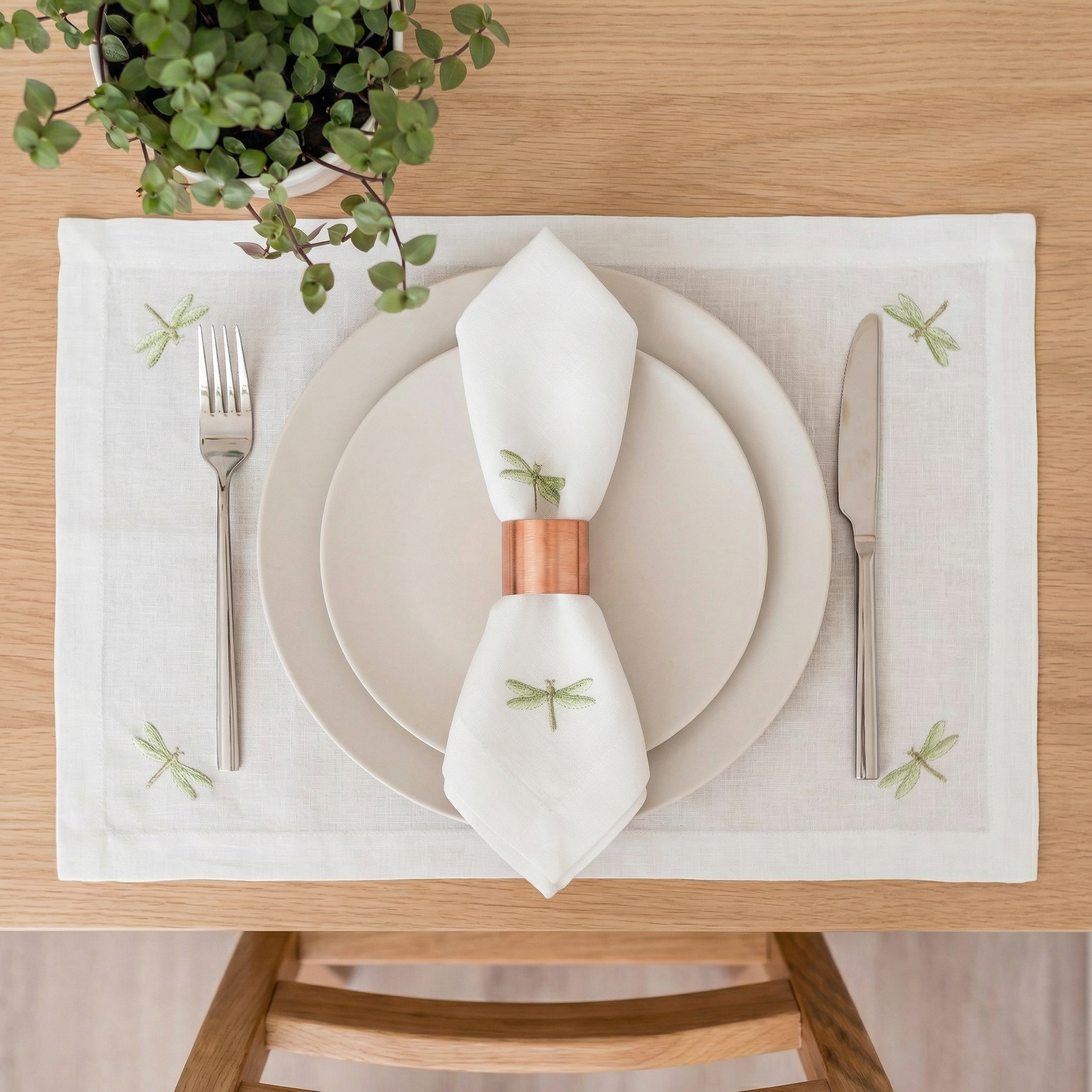Dragon Luxury Embroidered Table Linen Collection – 100% Egyptian Cotton & Linen