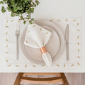 Leaf Luxury Embroidered Table Linen Collection – 100% Egyptian Cotton & Linen
