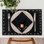 Leaf Luxury Embroidered Table Linen Collection – 100% Egyptian Cotton & Linen