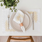 Bee Luxury Embroidered Table Linen Collection – 100% Egyptian Cotton & Linen
