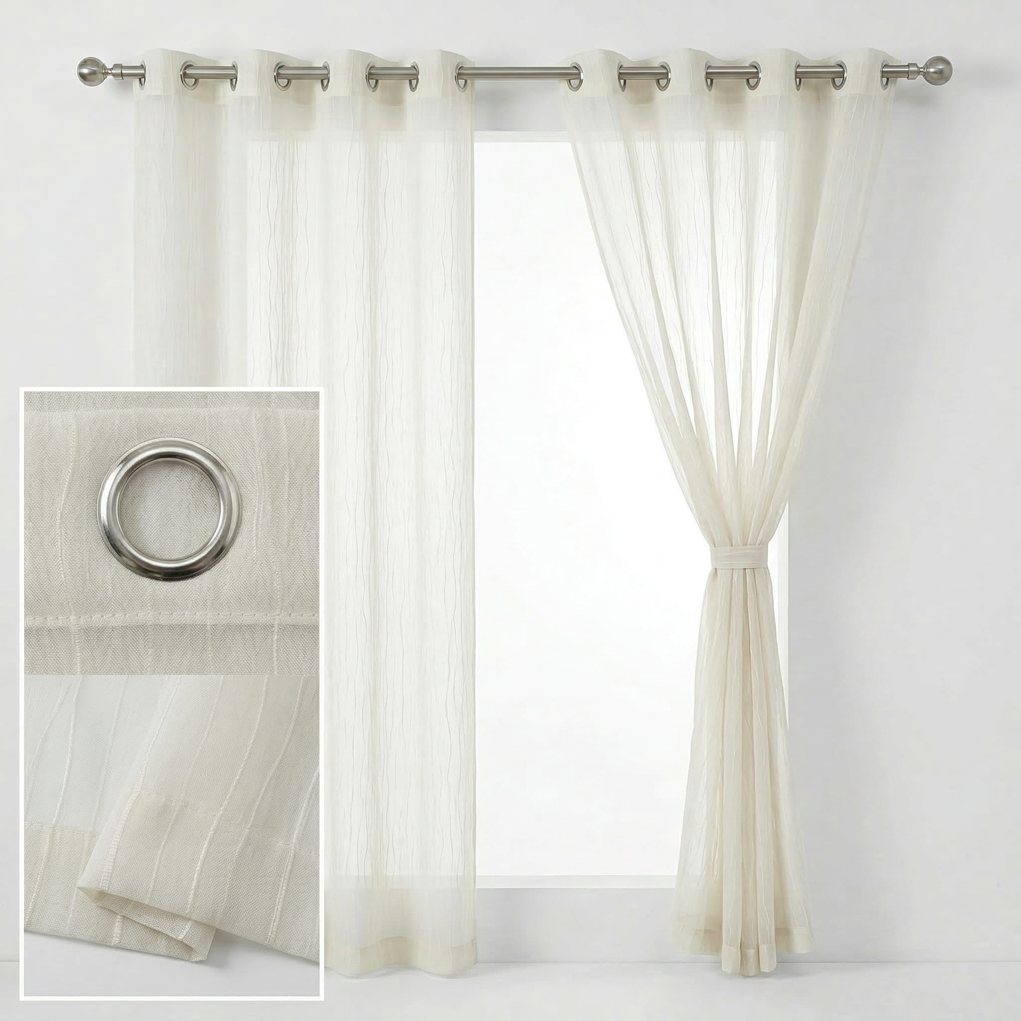Modern Organic Textured Linen Curtains