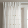 Luxury Cream Gold Vintage Embroidery Sheer Curtains