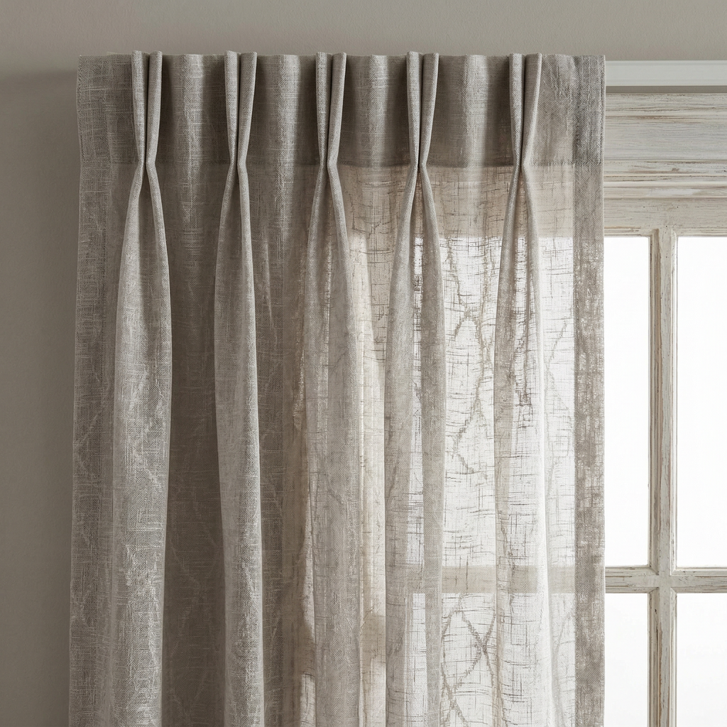 Luxury Stone Grey Textured Pure Linen Curtains