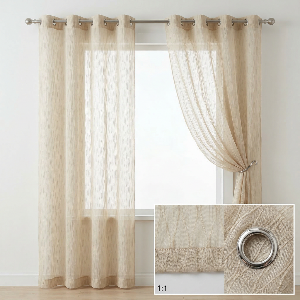 Modern Organic Textured Linen Curtains