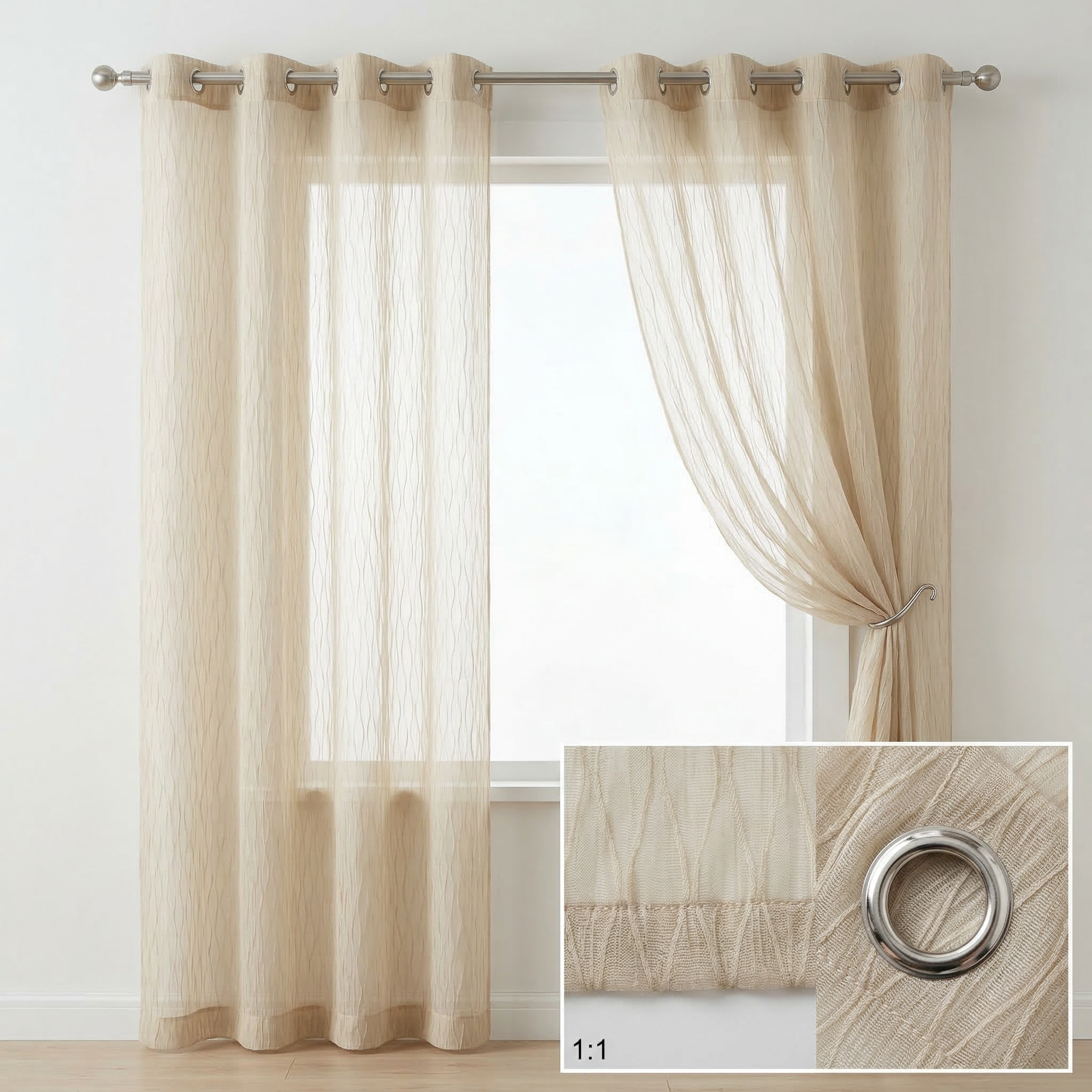 Modern Organic Textured Linen Curtains