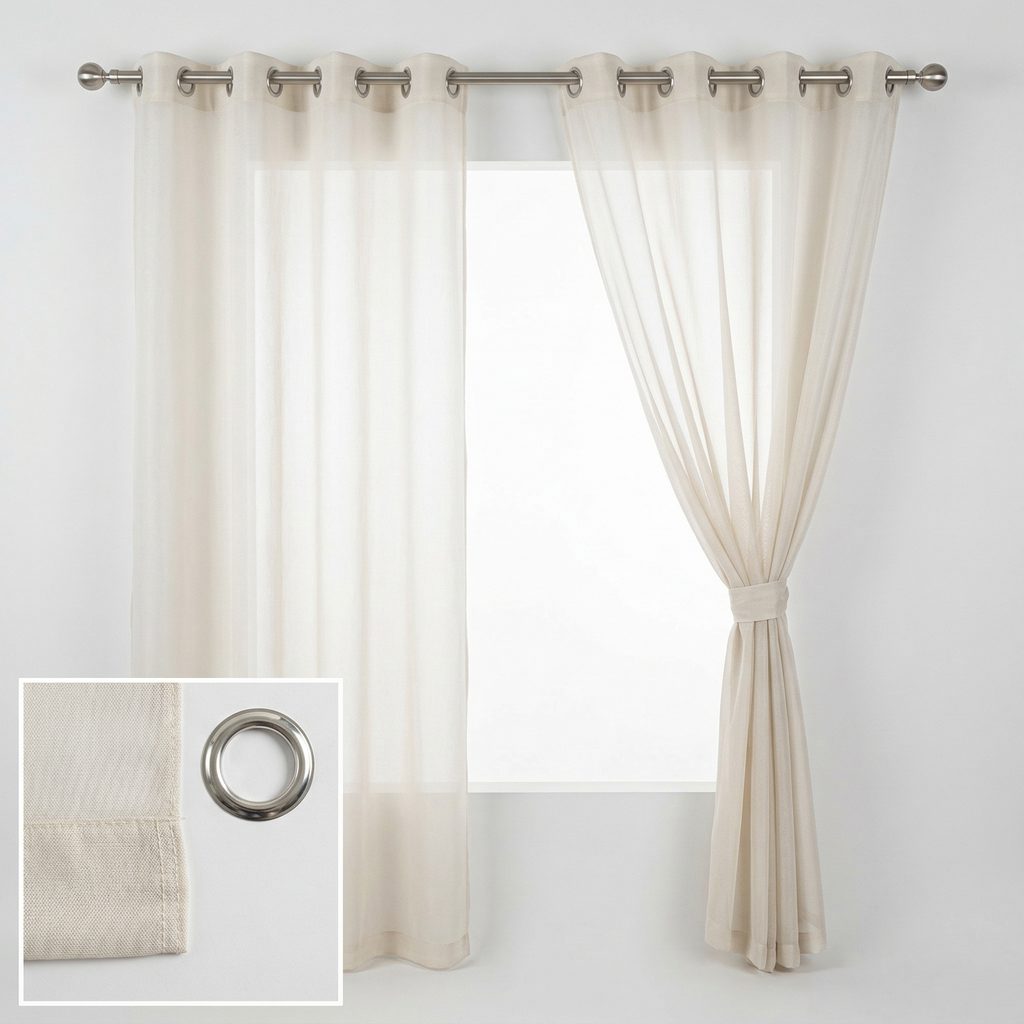 Luxury Shiny Fine Tulle Sheer Curtains