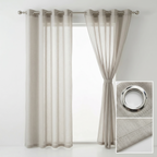 Soft Wave Effect Linen Cotton Sheer Curtains