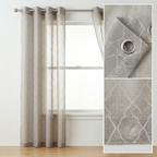 Luxury Stone Grey Textured Pure Linen Curtains