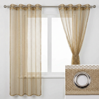 Geometric Open Weave Lattice Net Curtain