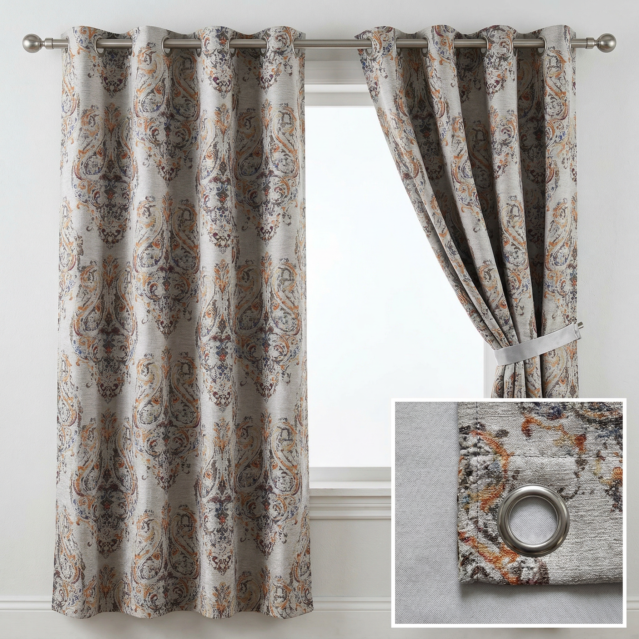 Beige Gobelin Curtains