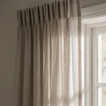 Soft Wave Effect Linen Cotton Sheer Curtains