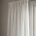 White Linen Effect Tulle Curtains