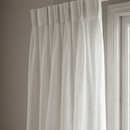White Linen Effect Tulle Curtains