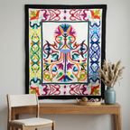 "Modern Folk Art Decorative Patchwork Khayyamian Tapestry