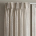 Square Grid Linen Effect Net Curtains