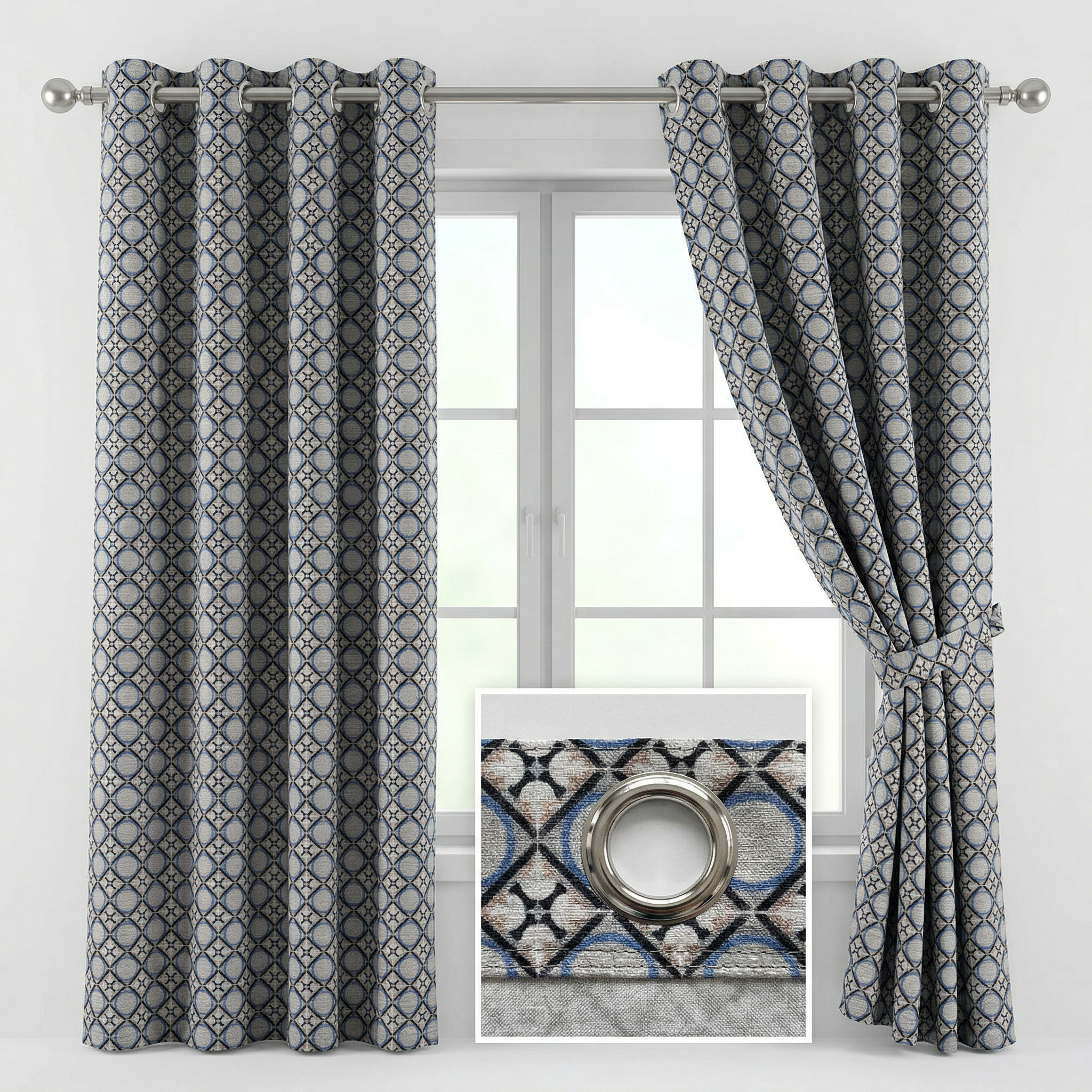 Classic Damask Pattern Curtains
