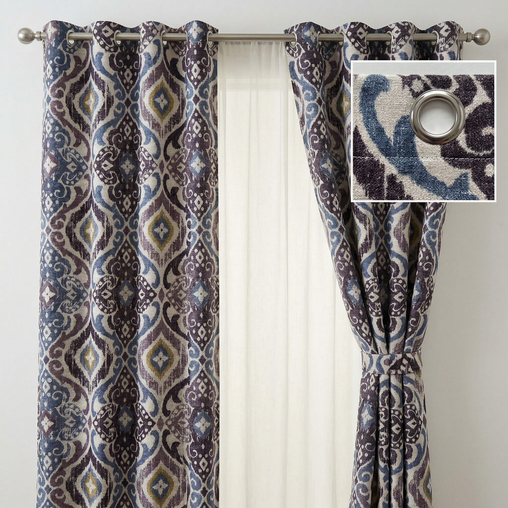 Moroccan Ikat Style Curtains