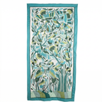 Blue Handmade Birds And Lotus Patchwork Khayyamian Tapestry