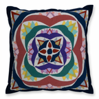 Colorful Geometrical Cotton Patchwork Cushion Cover