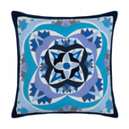 Blue Geometrical Handmade Cushion Cover