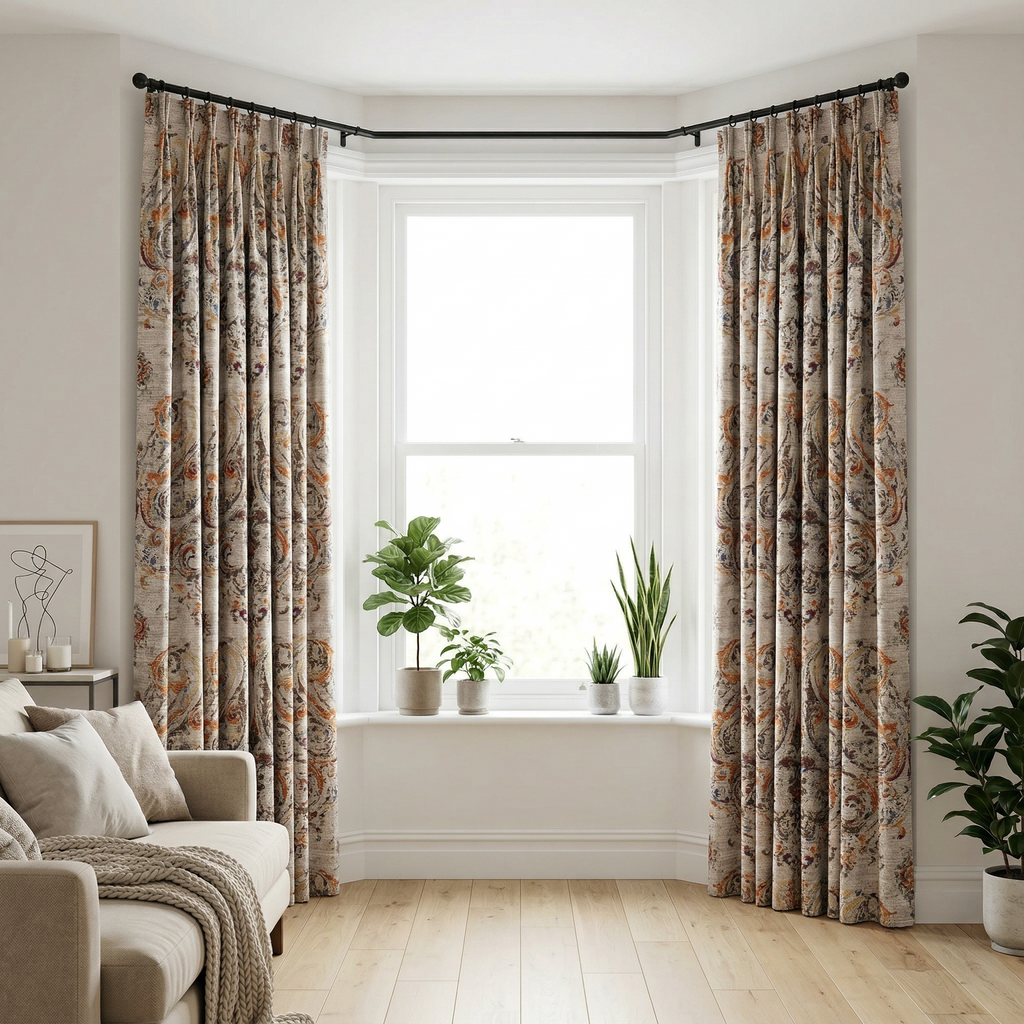Beige Gobelin Curtains