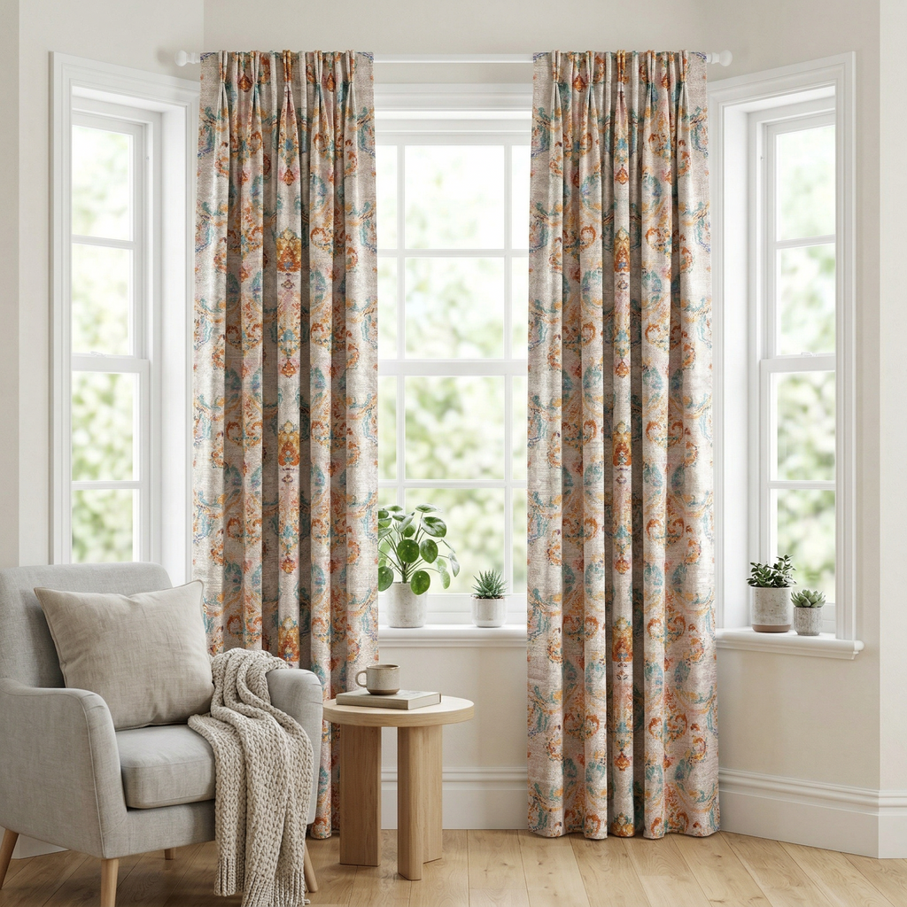 Orange Gobelin Curtains