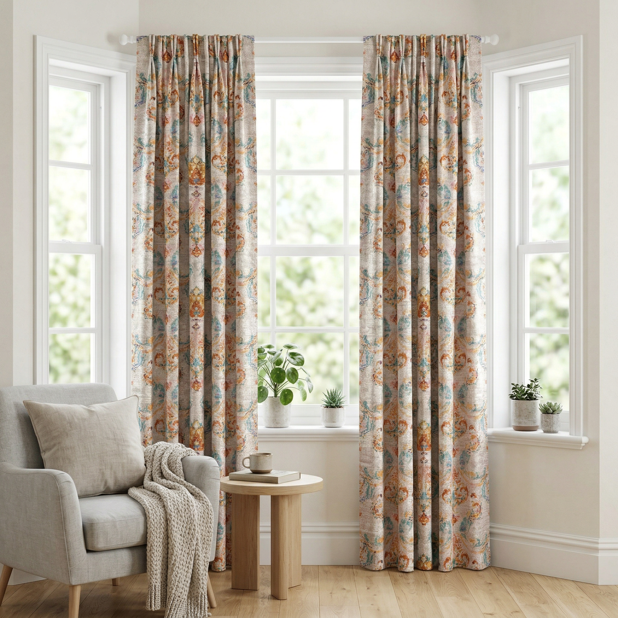 Orange Gobelin Curtains