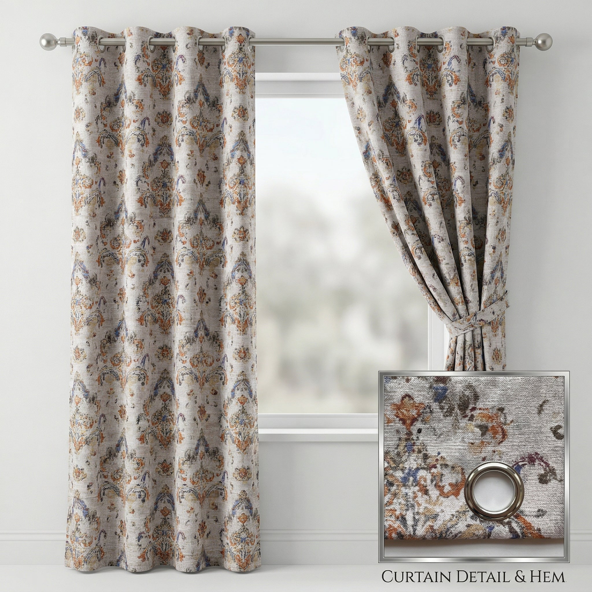 Light Gray Gobelin Curtains