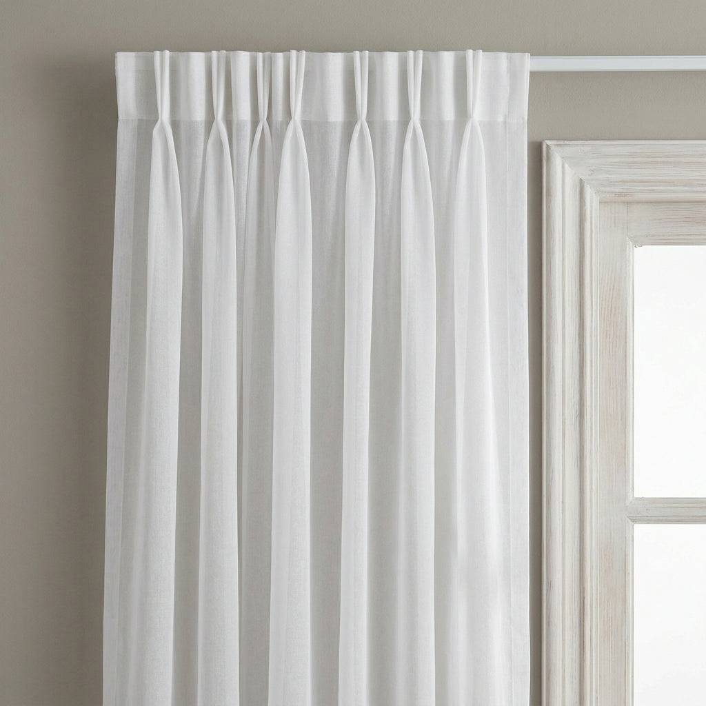 Silver Gold Sequin Border Sheer Curtains
