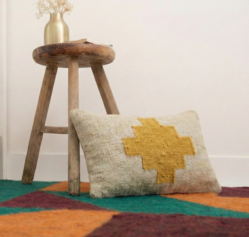 Raw Wool Heritage Cushion Cover