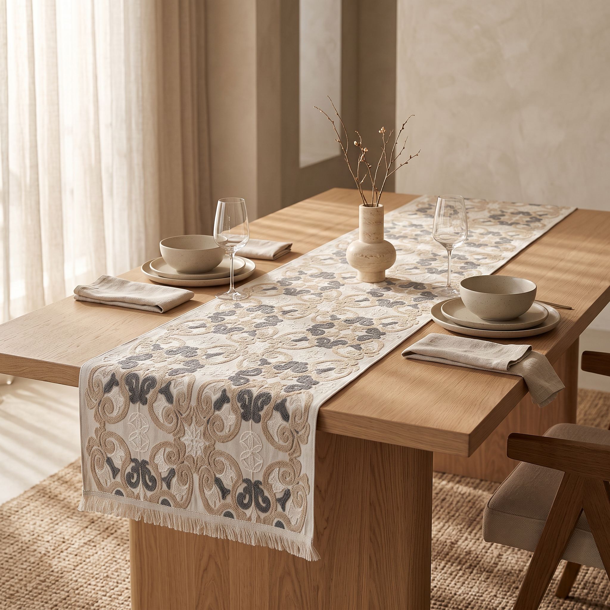 Latte Caramel Table Runner