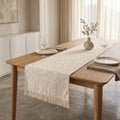 White Arabesque Table Runner