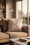Beige Star Cushion Cover