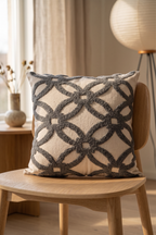 Gray Xo Cushion Cover
