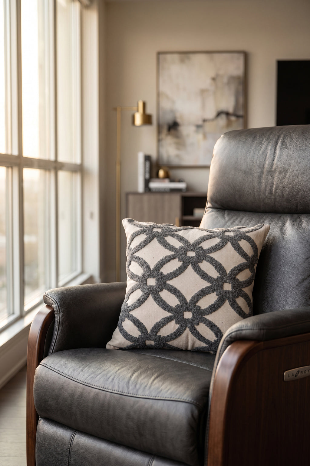 Gray Xo Cushion Cover
