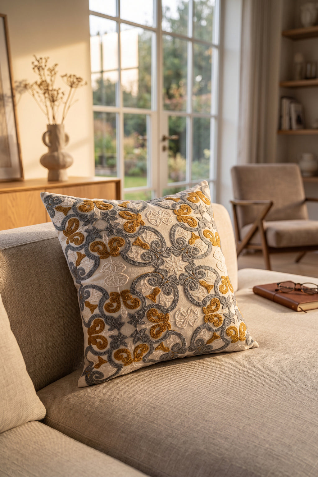Flat White Cushion Cover