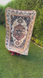 Beige Kilim Style Wall Tapestry