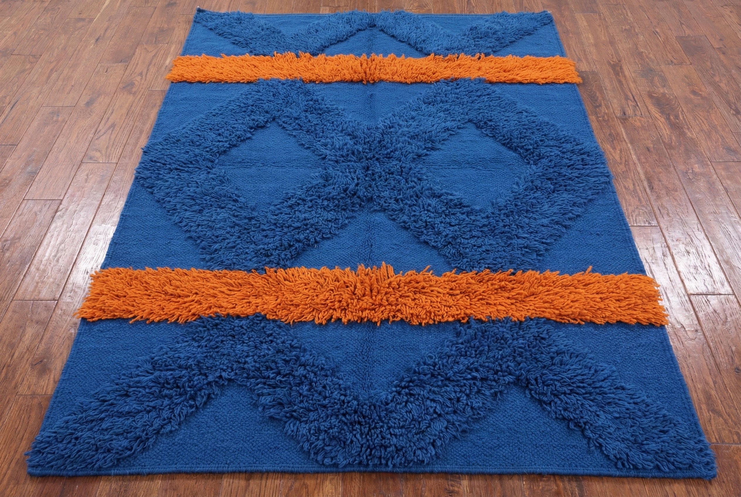 Blue Wool Kilim Rug