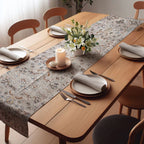 Vintage Medallion Grey Table Runner