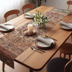 Rust & Blue Oriental Table Runner