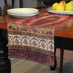 Rustic Red Floral Vintage Table Runner