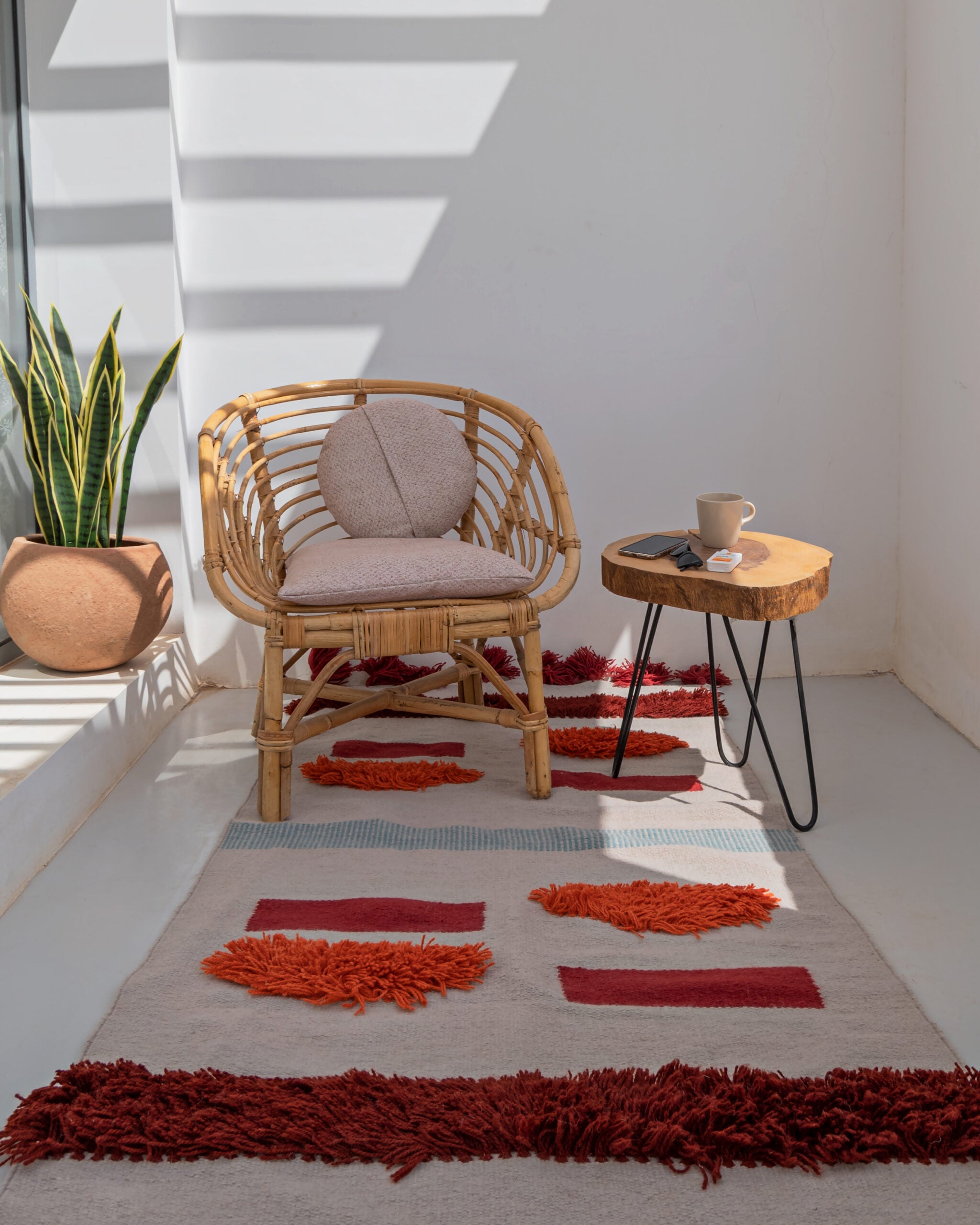Holi Red Kilim Rug