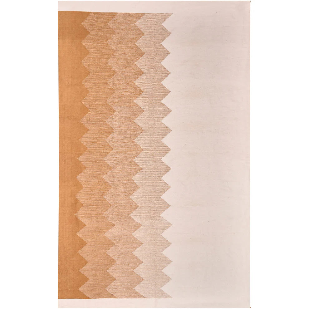 Natural Beige & White Kilim Rug